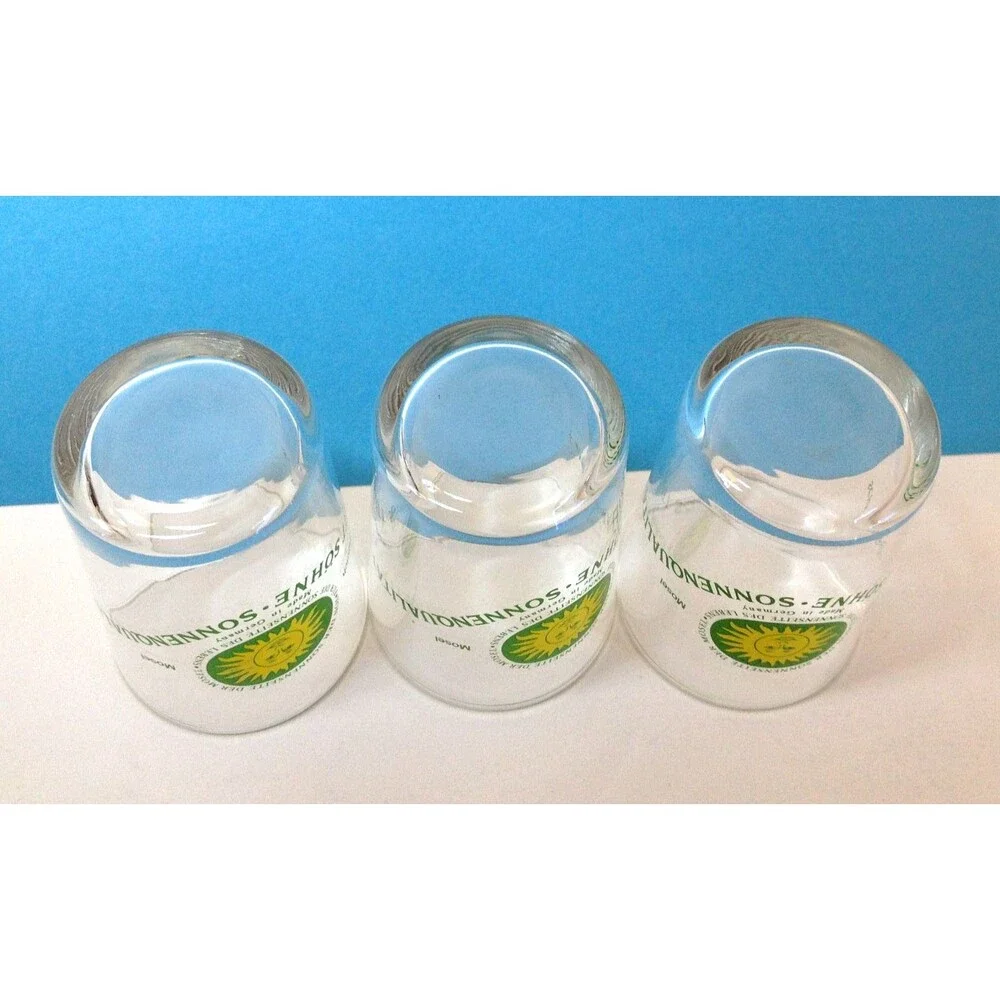 SCHMITT SOHNE SONNENQUALITAT West Germany Shot Glasses Set of 3